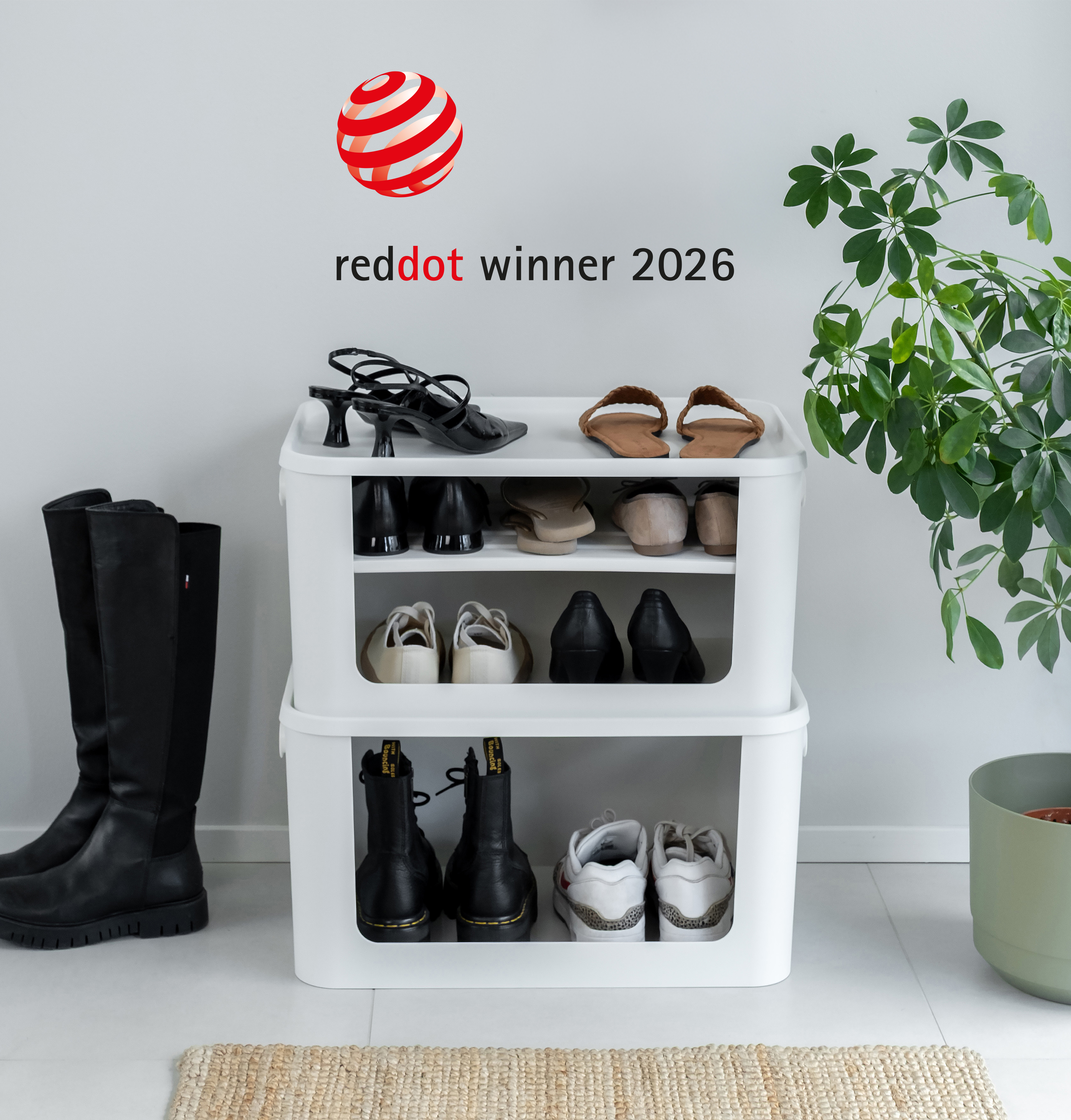 SmartStore Module storage boxes with Red Dot Winner 2026 logo